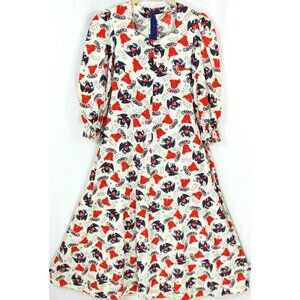 Vintage Handmade Centennial Patriotic Liberty Bell Americana Girls Dress 1970s